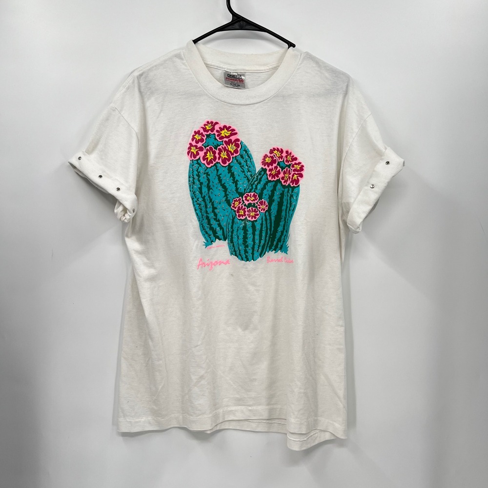 Vintage Arizona Barrel Cactus Graphic T‎ Shirt Oneita Power 50 XL